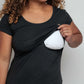 Nursing T-shirt in Black for breastfeeding