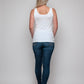 Vest Top in White Organic Cotton for women