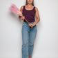 Vest Top in Plum Organic Cotton for women